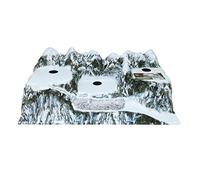 Magie di Natale Base pour scène de village de Noël Dolomites Montagne en relief enneigé 78 cm