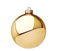 Magie di Natale Boules de Noël en verre décorées (diamètre 20 cm, doré)