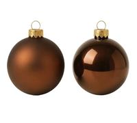Magie di Natale Boules de sapin de Noël en plastique décorées de couleur expresso (1 boule de 20 cm)