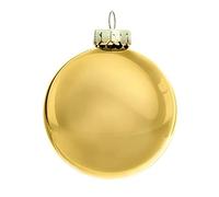 Magie di Natale Boules en verre, Décoration Boule de Noël pour sapin, pendentif miroir de couleur unie (Ø 2 cm, or, 50)