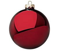 Magie di Natale Boules en verre pour sapin de Noël, Boules de Noël Décoration Noël, pendaison miroir de couleur unie (Ø 2 cm, rouge, 50)