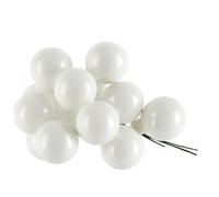 Magie di Natale Boules en verre pour sapin de Noël, décoration de Noël, diamètre 2,5 cm, lot de 144 pièces (blanc brillant)