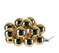 Magie di Natale Boules en verre pour sapin de Noël, décoration de Noël, diamètre 2,5 cm, lot de 144 pièces (or brillant)