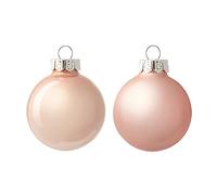 Magie di Natale Boules en verre pour sapin de Noël décoration de Noël (rose blush, 4)