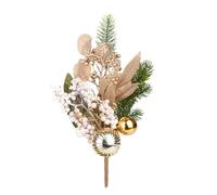 Magie di Natale Branche avec pin et boules blanc et or pour décorations de Noël