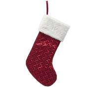 Magie di Natale Chaussette tressée pour décorations de Noël de 56 cm de haut (rouge)