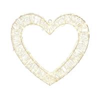 Magie di Natale Cœur lumineux en métal avec LED blanc chaud pour décoration de Noël (48 x 46 cm)