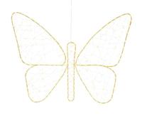 Magie di Natale Figurine lumineuse en forme de papillon avec LED à lumière chaude, pour intérieur et extérieur