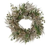 Magie di Natale Guirlande de Noël couleur champagne, décoration intérieure et extérieure pour derrière porte (diamètre 40 cm)