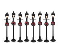Magie di Natale Lampadaire de route à lanterne à Gas , accessoire de village de Noël de 10,5 cm, lot de 4 pièces