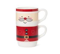 Magie di Natale Lot de 2 tasses en céramique pour décorations de Noël pour toi et café, Père Noël