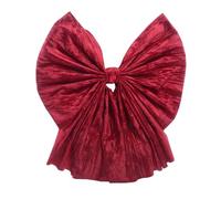 Magie di Natale Noeud de Noël en tissu de décoration de Noël pour arbre et porte arrière (rouge)