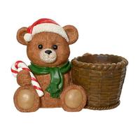 Magie di Natale Ours avec panier Base Arbre Décoration de Noël 18,5 x 33,5 x 25 cm