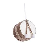 Magie di Natale Pendule tambour "Witney" pour sapin de Noël en polystyrène blanc doré