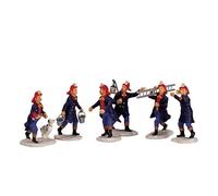 Magie di Natale Pompiers avec Dalmatien Personnages pour Village de Noël en polyrésine