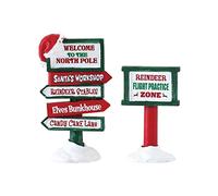 Magie di Natale Signaux du pôle Nord, accessoire de village de Noël en polyrésine de 6,4 cm
