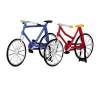Magie di Natale Vélo avec Béquille Accessoire Village de Noël en Plastique Lot de 2