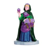 Magie di Natale Vendeur de Violette, Personnage pour Village de Noël en polyrésine