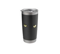 Magie mystérieuse des yeux de chat noir Gobelet isotherme en acier inoxydable double paroi