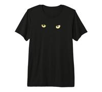 Magie mystérieuse des Yeux de Chat Noir T-Shirt Haut de Gamme