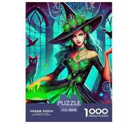 Magie Sorcière Verte Puzzles 1000 Piezas Para Adultos, Juego Desafiante, Antiestrés, Ejercita Memoria Para Familia, Regalos 38x26cm/1000pcs