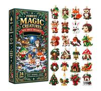 Magiical Creatures Calendrier de compte à rebours de Noël - Ensemble | Apportez un charme enchanteur de forêt à vos célébrations saisonnières avec ce calendrier de Noël 2026 en acrylique