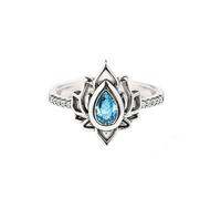 MAGIIE Bague Femme Bague Saphir,Bague Femme Zircone Cubique,Anneaux Mariage Femme,Bague d'Amitié, Size 50 a 60 (Argent, 57)
