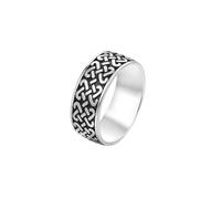 MAGIIE Bague Vikings Nordique Porte,Anneau de Loup Garou Celtique,Argent Bague Homme en Acier inoxydable,Bague Homme Pas Cher (Argent Celti, 60)