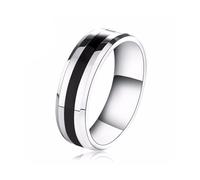 MAGIIE Femme Bague Homme Acier Inoxydable,Bague Alliance Homme Femme,Bague Fiançailles Homme Bague Fiançailles Femme (Argent, 57)