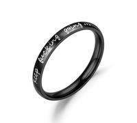 MAGIIE Femme Bague Homme Acier Inoxydable,Bague Keep Fucking Going,Alliance pour Mariage Fiançailles Anniversaire (Noir, 60)