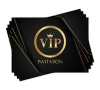 Magik Moments Kit Création Invitation Anniversaire Enfant à Gratter | Thème VIP | 10 Cartes avec Stickers, Enveloppes et Autocollants dorés | Idée Originale Fête Anniversaire (Français)
