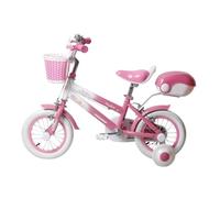 magikbike Vélo pour Fille Licorne à partir de 2 Ans, Taille 12 polyci avec Mouvement sphérique, Panier d'ébaulette arrière