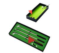 MAGIKON Mini stylo de golf de bureau avec putting vert, drapeau, 3 stylos de club de golf et 2 balles pour golfeurs, collègues, patrons - Cadeau