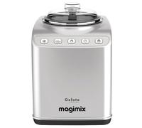 Magimix 11680 Gelato Expert in Silver with 2 Large 2L Stainless Steel Bowls and 3 Automatic Programs with Built in Freezer