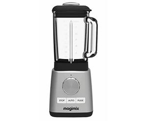 Magimix Blender Power Mixeur Professionnel 4 - Blender Électrique, Hachoir, Mixeur pour Smoothie, Hachoir Robot Multifonction - Bol en verre - Chrome