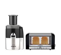Magimix Extracteur de Jus et Grille-Pain - Pack Petit-Déjeuner Juice Expert 4 avec toaster vision - Idée Cadeau Cuisine, Noir
