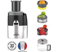 Magimix Juice Expert 4 - Extracteur de jus / presse citron / hachoir - 400 Watt - chrome noir/mat