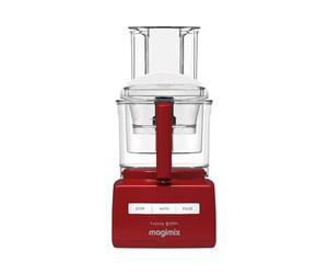Magimix Robot de Cuisine Multifonction 5200 XL - Hachoir, Blender, Pétrin, Batteur - Accessoires Inclus - Idéal pour Famille - Moteur Professionnel Silencieux 3,6L - Fabriqué EN FRANCE (Rouge)