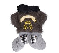 Magin Hivernal de Chien | Style Classique Doux et Chaleureux | Vêtements de Chiots en Polyester épais pour Les Petits/Moyens Chiens | Protection intérieure et extérieure (S)