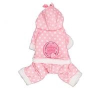 Magin Hivernal de Chien | Sweat à Capuche épaissie Chaude pour Les Petits/Grands/Grands Chiens | Skin - Polyester et Coton Convivial | Veste par Temps Froid pour Teddy / (Pink)
