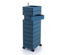 MAGIS 360° meuble avec 10 tiroirs (Bleu - ABS poli / Aluminium)