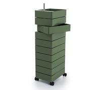 MAGIS 360° meuble avec 10 tiroirs (Vert - ABS poli / Aluminium)