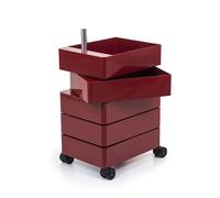 MAGIS 360° meuble avec 5 tiroirs (Bordeaux - ABS poli / Aluminium)