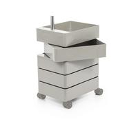 MAGIS 360° meuble avec 5 tiroirs (Gris clair - ABS poli / Aluminium)