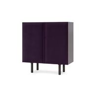 MAGIS buffet TACITO 100 cm (Extérieur violet foncé, intérieur orange - MDF peint, portes en feutre, pieds en aluminium)