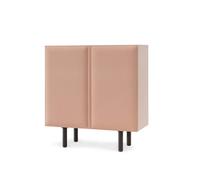 MAGIS buffet TACITO 100 cm (Poudre à l'extérieur, jaune à l'intérieur - MDF peint, portes en feutre, pieds en aluminium)