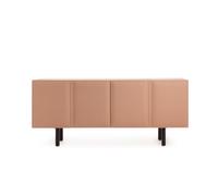 MAGIS buffet TACITO 180 cm (Poudre à l'extérieur, jaune à l'intérieur - MDF peint, portes en feutre, pieds en aluminium)