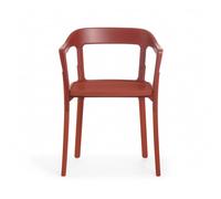 MAGIS chaise STEELWOOD CHAIR (Rouge brique - Hêtre et acier vernis)