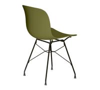 Magis Chaise Troy structure fil d'acier vert foncé PxHxP 47x80,5x50cm/avec patins en feutre
