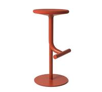 MAGIS tabouret pivotant à hauteur variable TIBU avec assise rembourré (Rouge Corail - Acier peint, polyuréthane et tissu)